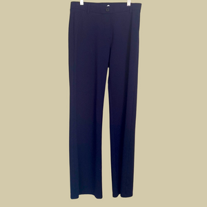 Navy Blue Betabrand Pants Size Medium Pull On No Wrinkles Work & Play Yoga Pants